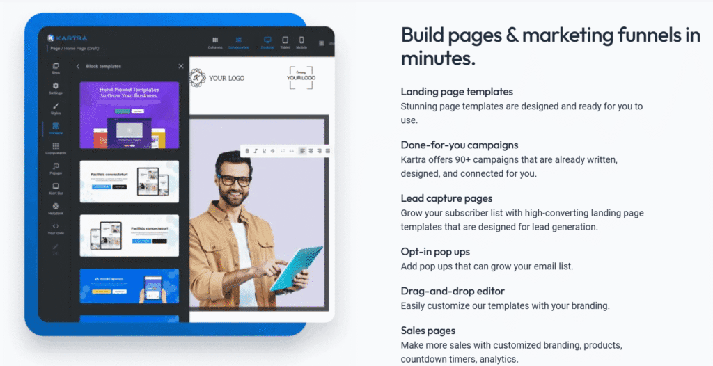 systeme.io vs kartra: kartra's funnel builder