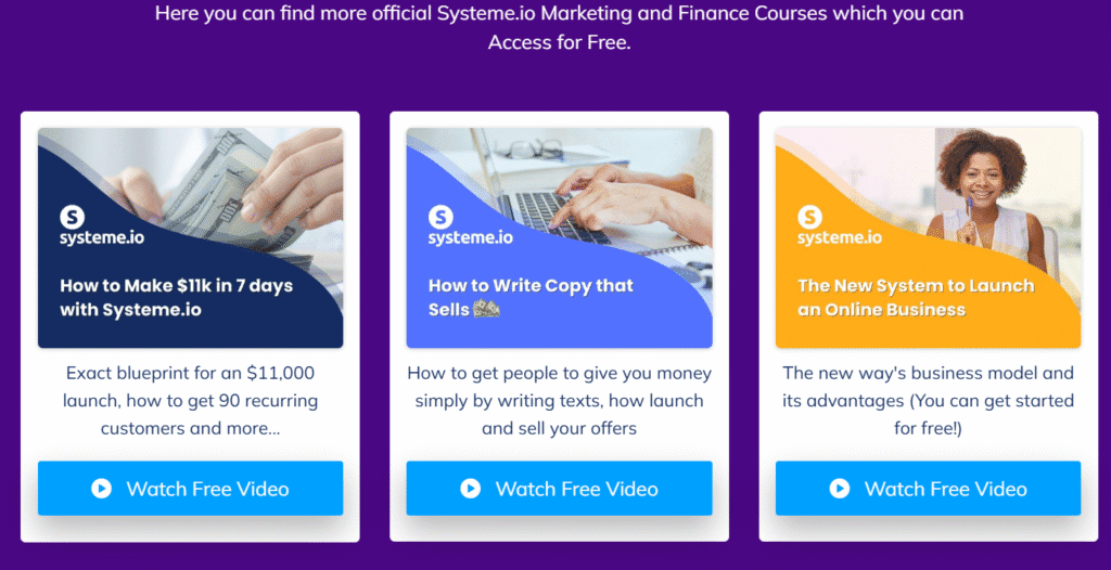 systeme.io vs kartra: systeme.io's courses
