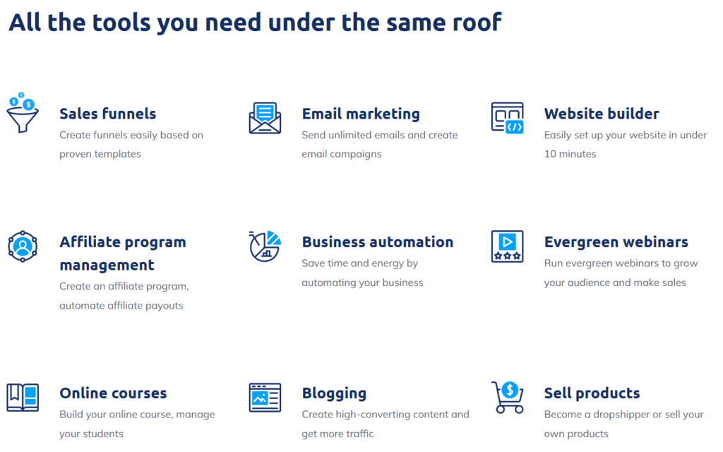 systeme.io's features