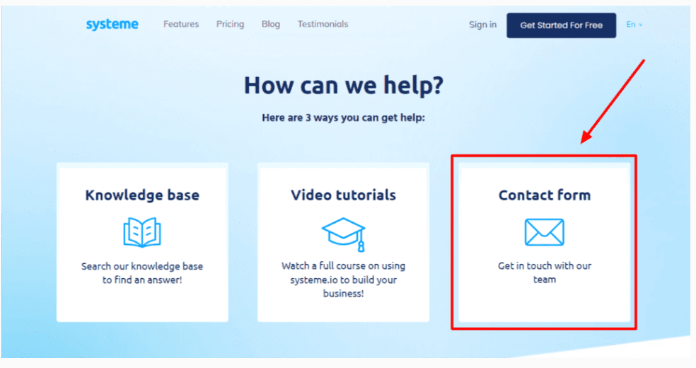 systeme.io vs kartra: systeme.io customer support