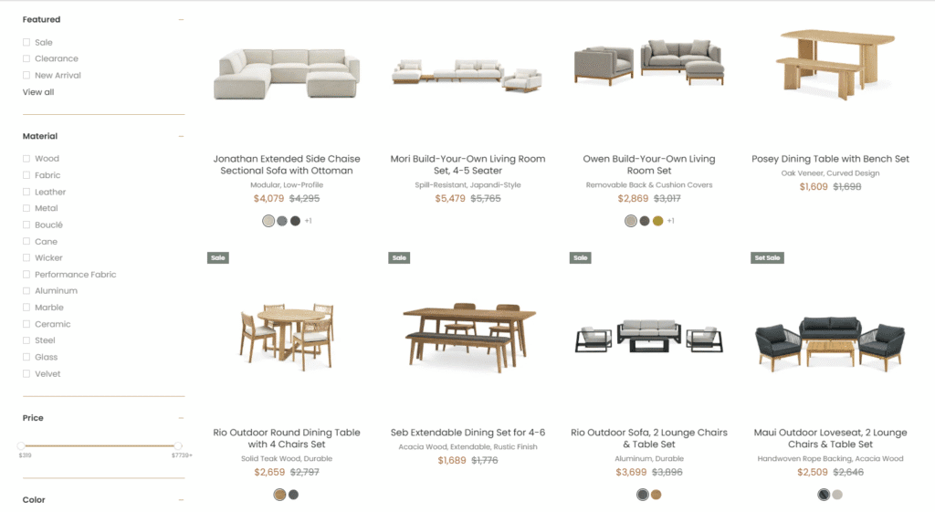 Castlery furniture