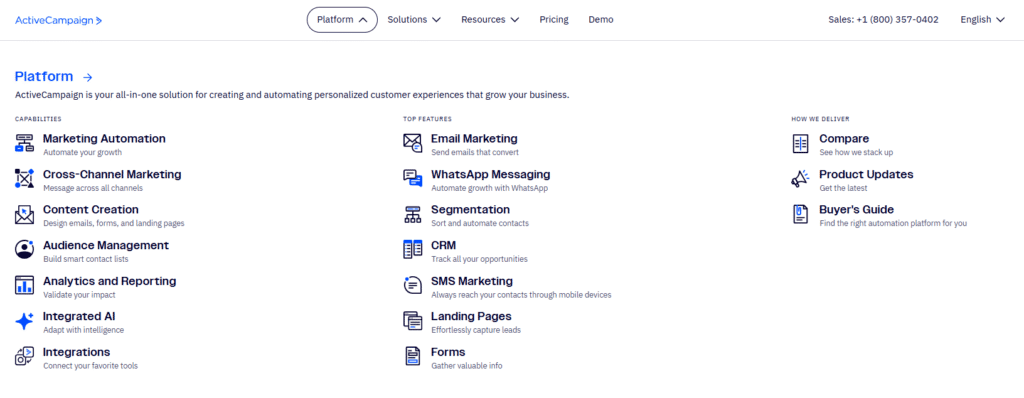 mailerlite vs activecampaign: activecampaign features
