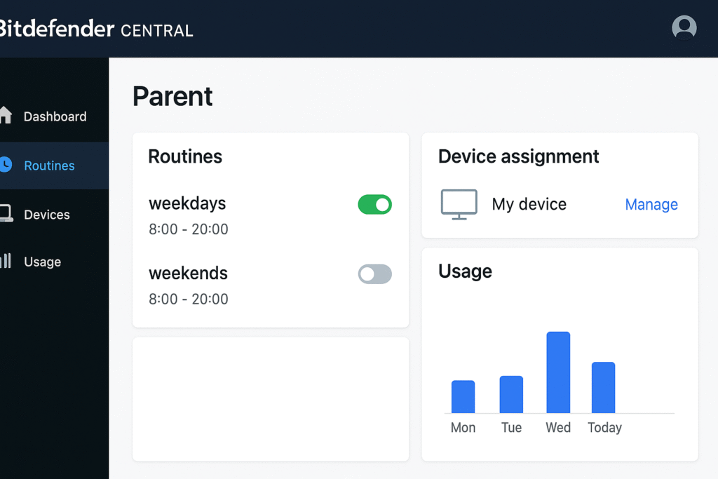 Norton 360 vs Bitdefender: Bitdefender Parental Control
