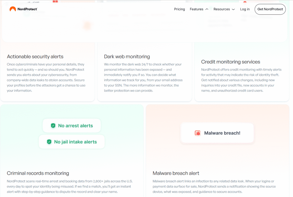 NordProtect Review: NordProtect Features