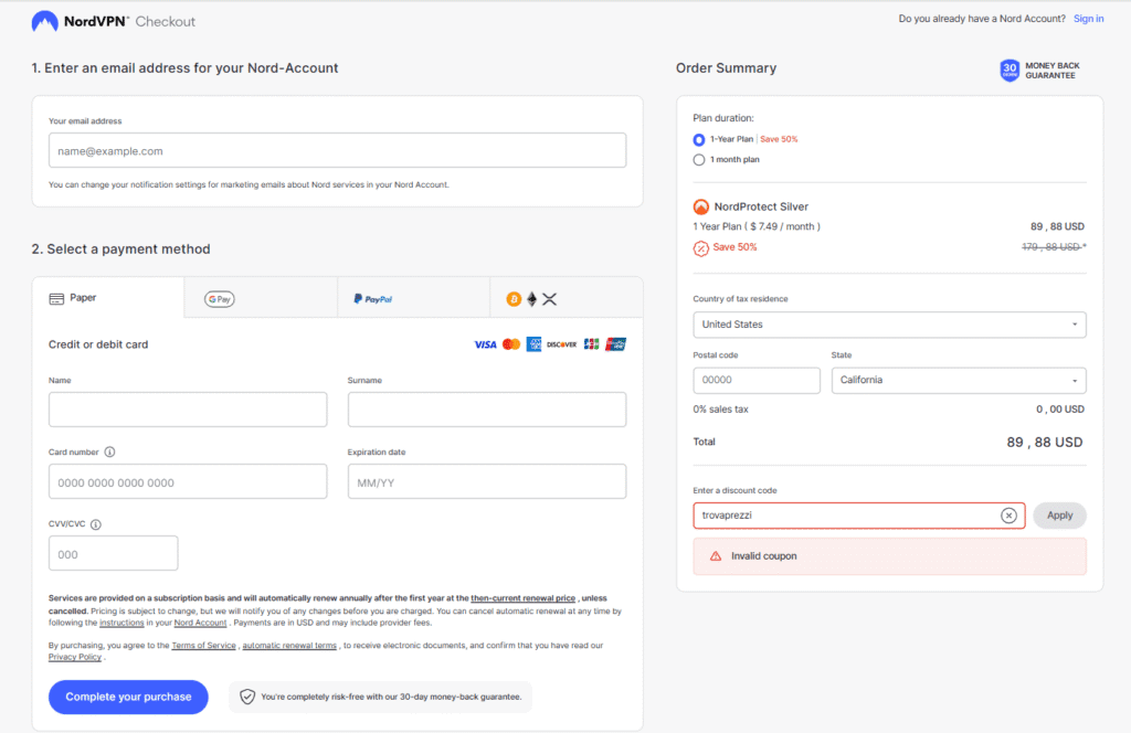 NordProtect Review: NordProtect Pricing Plan