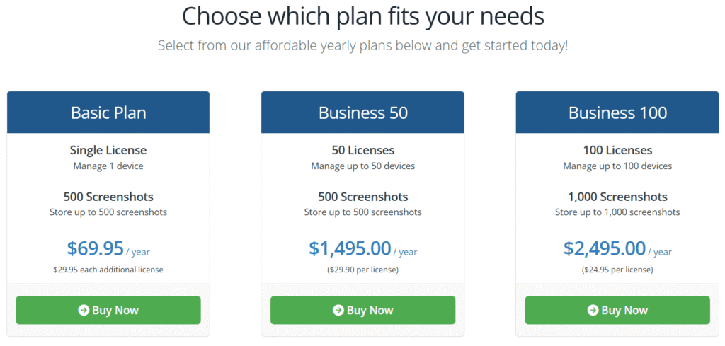 SentryPC vs Qustodio: sentrypc pricing plans