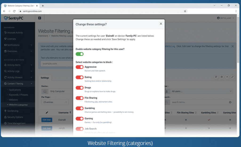 SentryPC vs Qustodio: SentryPC Parental Control