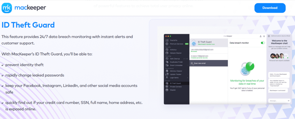 MacKeeper vs CleanMyMac X: CleanMyMac Security Features