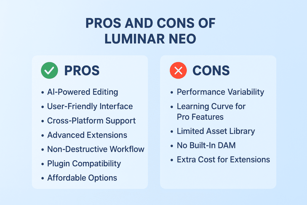 Luminar Neo review: Luminar Neo Pros and Cons