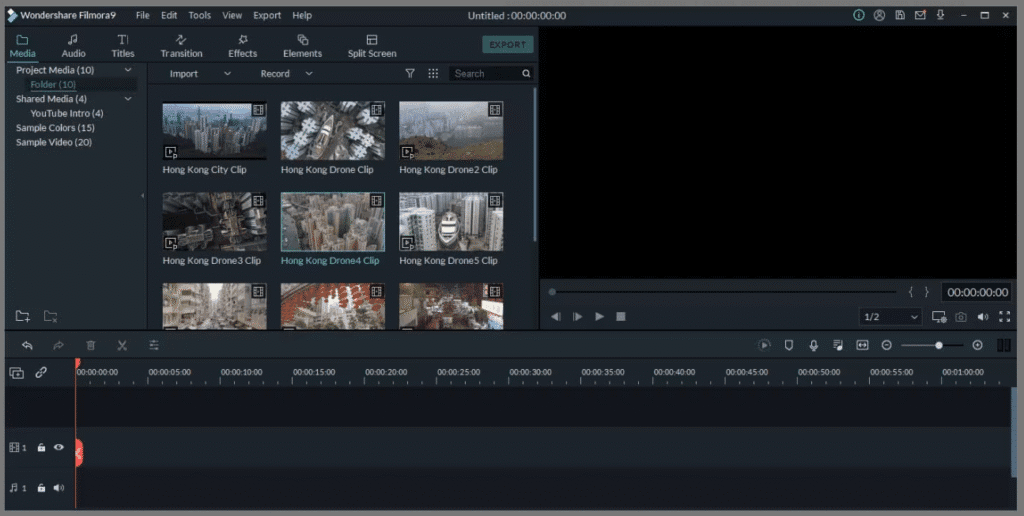 Filmora vs Adobe Premiere Pro: Filmora Editing Panel