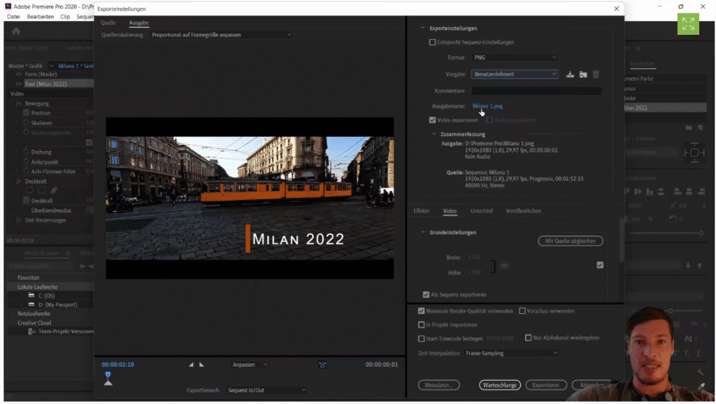 Filmora vs Adobe Premiere Pro: Adobe Premiere Pro File Exporting