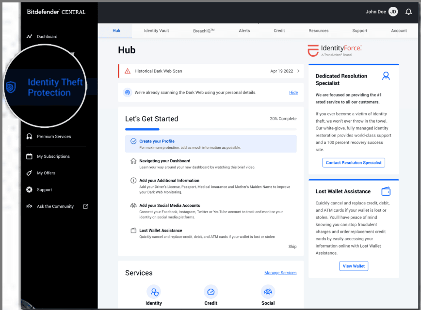 Bitdefender review: Bitdefender Anti Theft Protection
