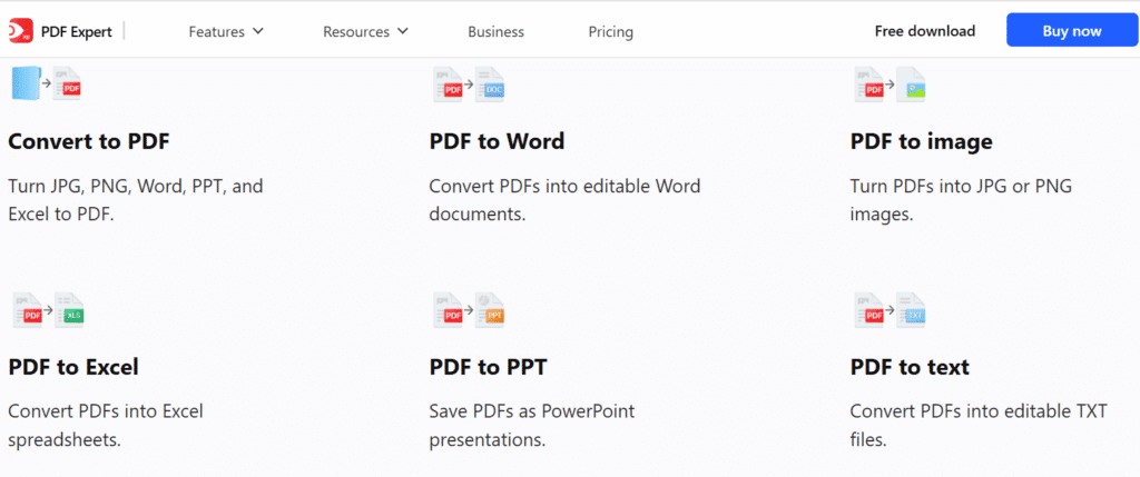 PDF Expert: Convert to and From PDF