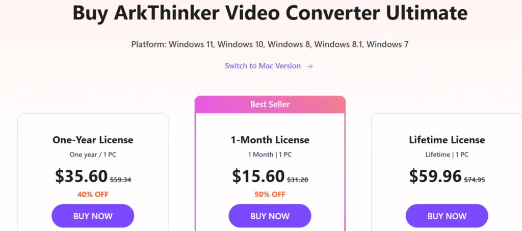 Arkthinker Pricing Plans