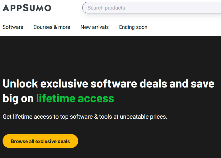 Appsumo deals with lifetime access