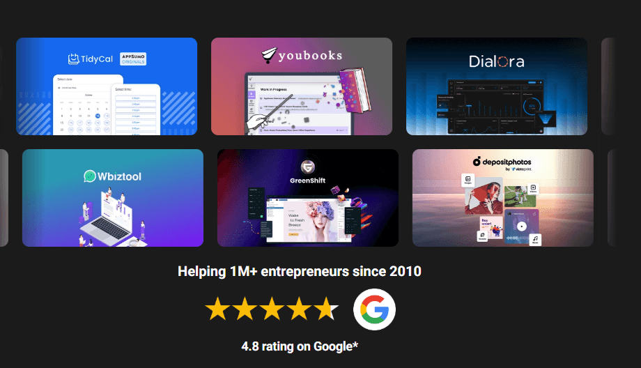 Appsumo rating on Google