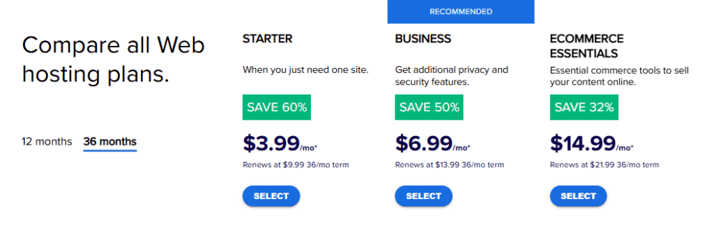 bluehost webmail: pricing & plans