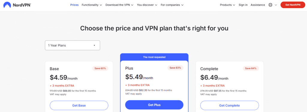 nordvpn vs expressvpn: nordvpn pricing plans