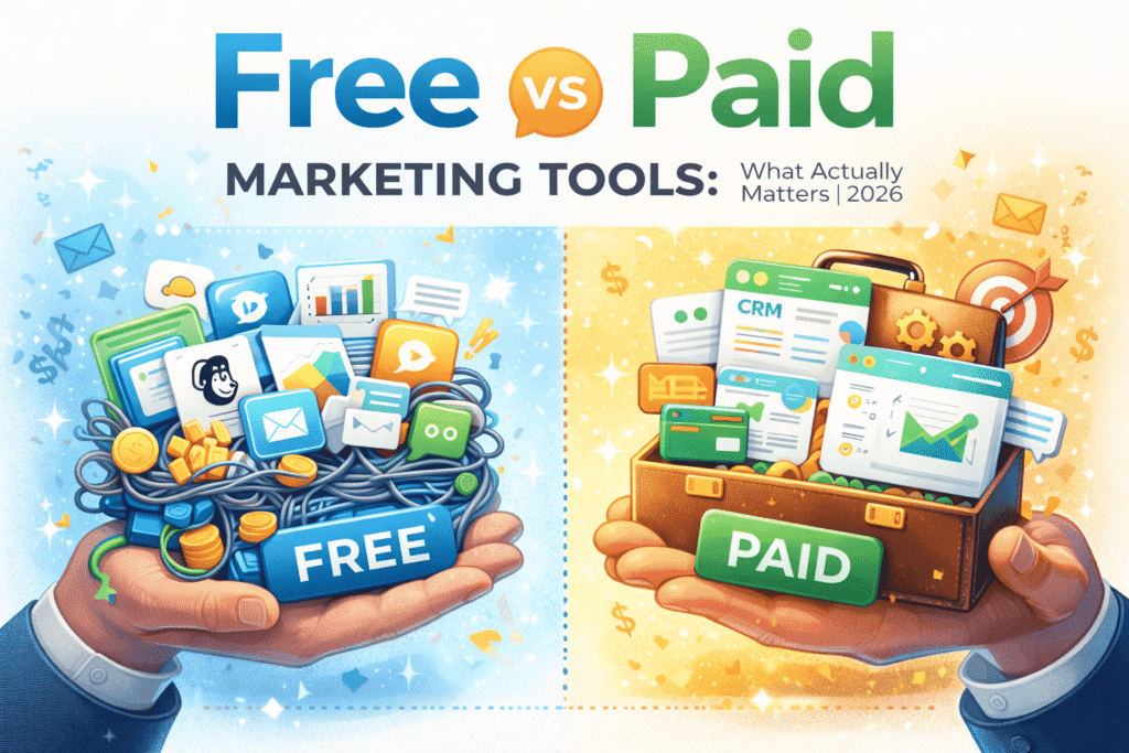 Free vs paid marketing tools